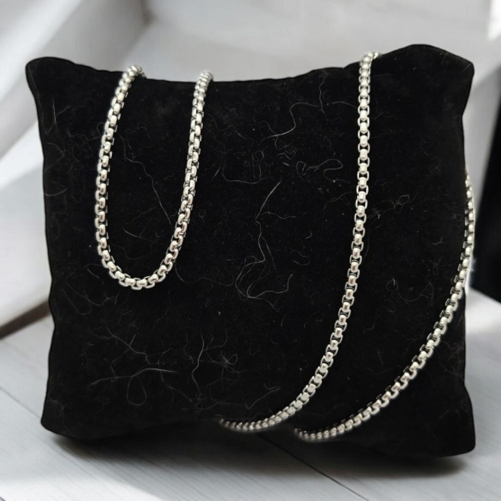 20" Stainless Steel Silver Barrel Link Chain Necklace Unisex Minimalist Layering